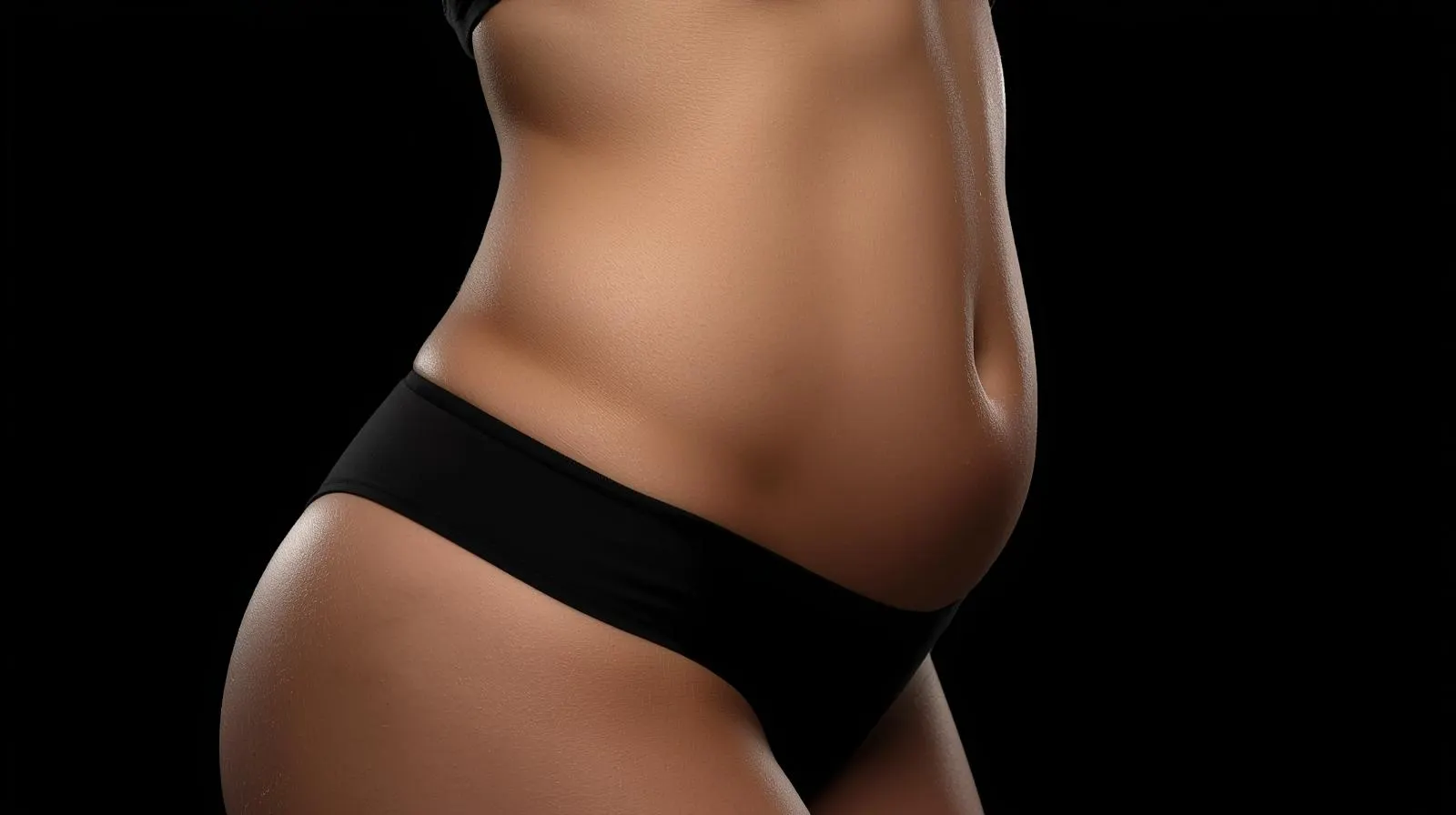 Resultado de abdominoplastia en Cali mostrando un perfil abdominal firme y estilizado por el Dr. Jaime Arias.